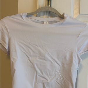 ALO Yoga White Crop Top